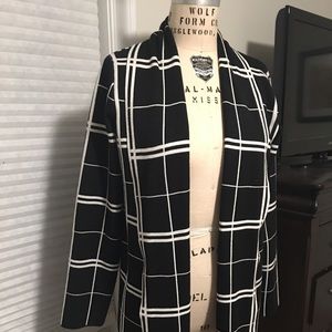 Premise Studio black and white sweater coat.